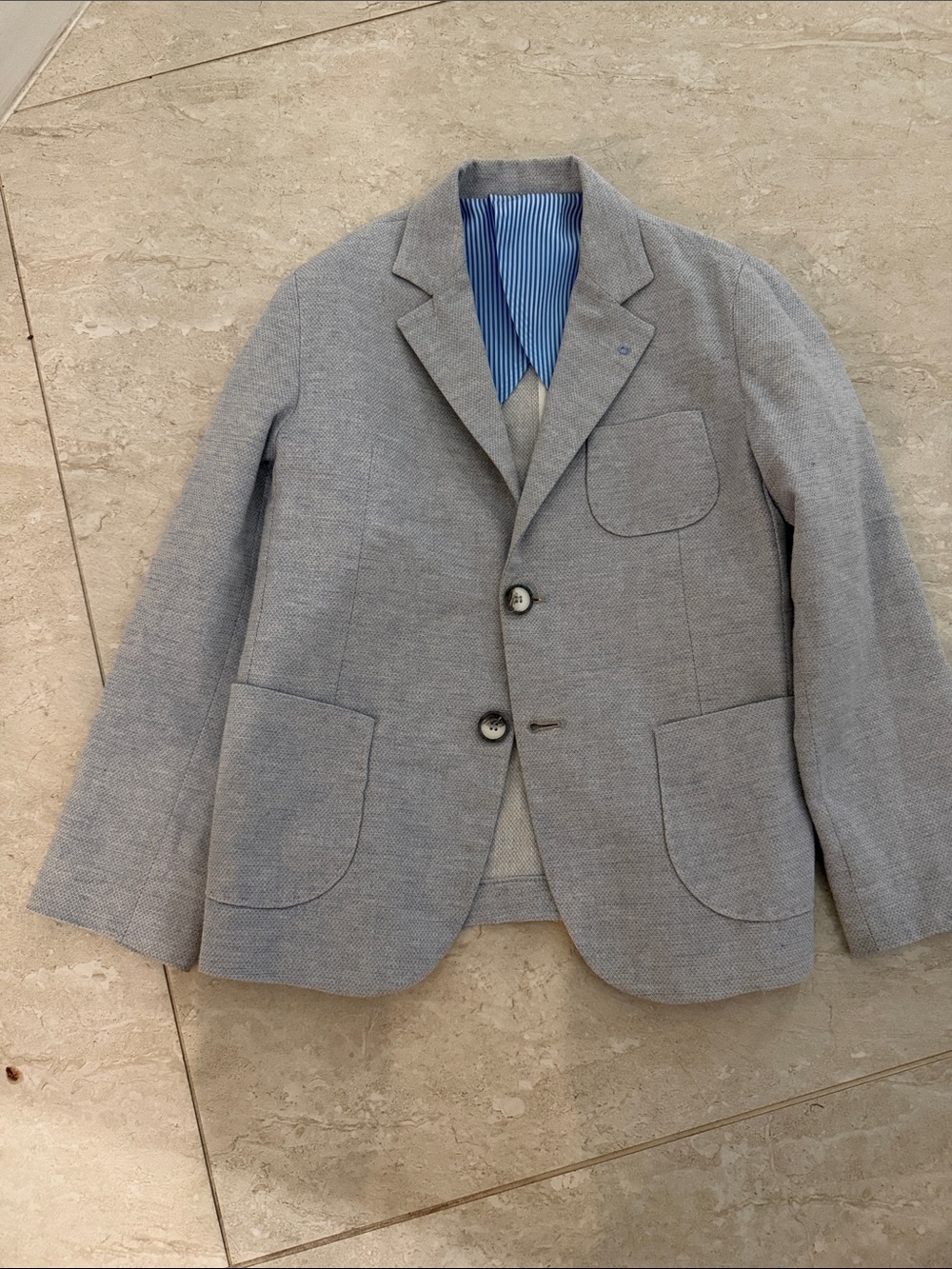 Light Gray Boy’s Blazer - Casual Tailored Jacket